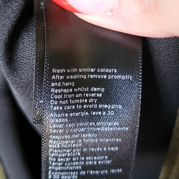 Topshop Strappy V neck Olive Midi Dress Size 4 - Picture 9 of 9